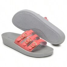 Women's Orthopedic Flip Flop Sandal Anatomical Foot Therapy For Foot Pain Straps Wine - 羅莎 - 查看 2