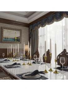 1pc/3pcs/Set Candle Holder, European Romantic Candlestick, For Candlelight Dinner Photo Props, Wedding Anniversary Birthday Decor, Table Living Room Home Decor, Valentine's Day New Year Decor (Candles Not Included) Best Gifts Birthday - Multicolor - View 4