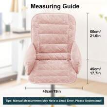 Chair Cushion Thicken Sofa Warm Seat Back Pad Office Chairs Mats With Removable Cover Buckle Closer Chair Cushion Thicken Sofa Comfortable Warm Seat Back Pad Office Chairs Mat For Home Living Room - 粉色 - 查看 2