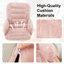 Chair Cushion Thicken Sofa Warm Seat Back Pad Office Chairs Mats With Removable Cover Buckle Closer Chair Cushion Thicken Sofa Comfortable Warm Seat Back Pad Office Chairs Mat For Home Living Room - 粉色 - 查看 6