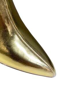 KESCA Women's Ankle Boots With Medium Heels, Low Boots For Women - Gold - View 9