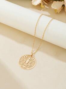 1 件套金属虎头吊坠项链和耳环时尚女士珠宝 - 首飾套裝 - 查看 3