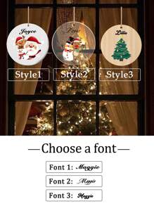1 đồ trang trí tên viết tắt Giáng sinh được cá nhân hóa, đồ trang trí Acrylic tùy chỉnh Giáng sinh 2024, đồ trang trí Giáng sinh bằng gỗ tùy chỉnh, đồ trang trí ngày lễ cây thông Noel được cá nhân hóa cho trẻ em, thẻ vớ tùy chỉnh có tên viết tắt đồ trang trí quà tặng - phong cách A - Xem 3