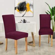 Ystyle Chair Covers With Backrest 6 Pieces, Stretch Chair Covers Living Room Kitchen, Universal Stretch Chair Covers, Modern Anti-Scratch Cat Chair Covers - Burgundy - View 2