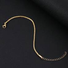 1 pièce Bracelet en acier inoxydable de couleur dorée, accessoire de jonc en acier de titane polyvalent et pour femmes - styles multiples - Multicolore - Voir 16