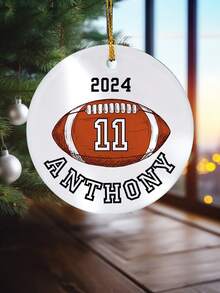 1pc Phụ kiện Giáng sinh cầu thủ bóng đá tùy chỉnh, Phụ kiện bóng đá được cá nhân hóa, Phụ kiện thể thao Acrylic tùy chỉnh có tên và số, Quà tặng bóng đá, Phụ kiện Giáng sinh Acrylic tùy chỉnh, - màu nâu - Xem 4