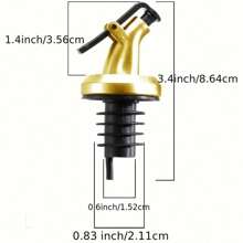 2/4/6 Pcs Multi-Color Gold/Silver Oil Bottle Spouts, Plastic Bottle Caps, Pump Dispenser Tops, Versatile Oil Bottle Pouring Accessories