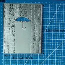 1 Piece Rainy Day Umbrella Background Frame Metal Cutting Die Cutting Die, Tool For DIY Scrapbook Album Decoration Embossed Paper Scrapbook Die Greeting Card Envelope Making - Silver - View 9