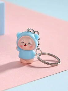 Móc khóa áo mưa nhựa gấu hoạt hình dễ thương 3D, mặt dây chuyền túi xách, móc chìa khóa xe hơi. Mặt dây chuyền cặp đôi động vật hoạt hình đáng yêu cho túi xách, điện thoại, chìa khóa, quà tặng tiệc - Nhiều màu - Xem 4