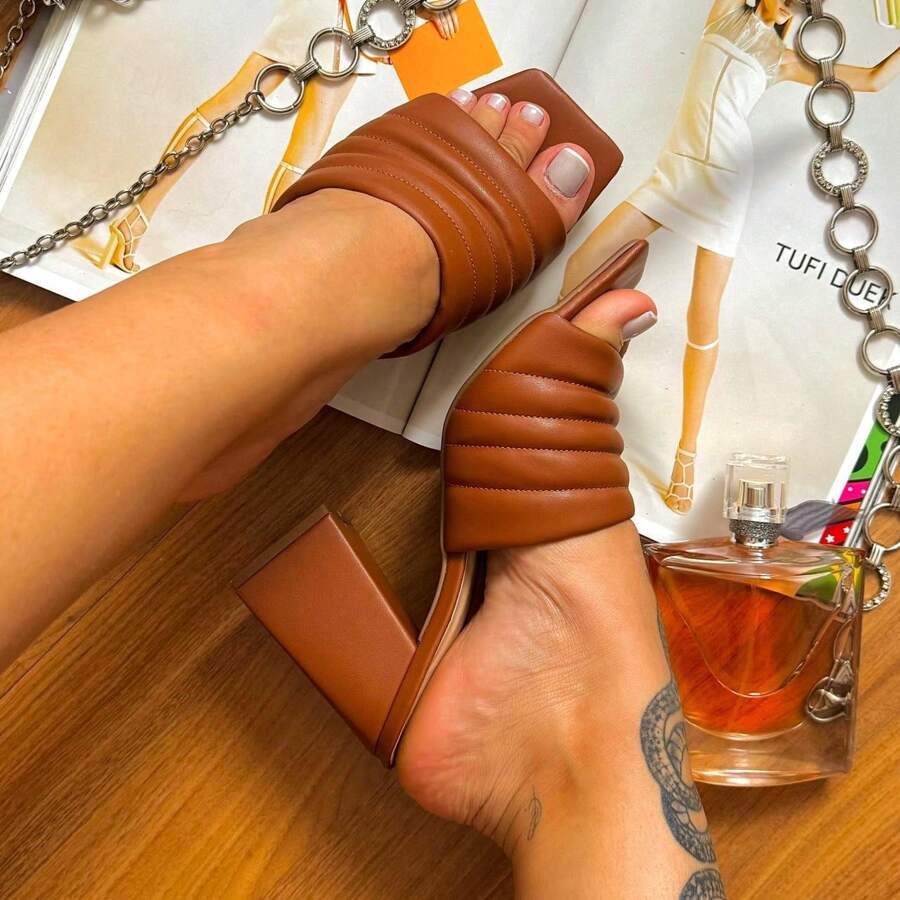 Women's Caramel Clogs 9 Cm - Camel - View 1