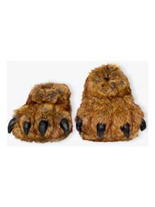 BEAR PAW THEMED PLUSH SLIPPERS SIZE: M - Rỉ Nâu - Xem 1