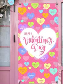 1 tấm phông nền treo biểu ngữ hình trái tim màu hồng và trắng dùng trang trí tiệc cưới ngày lễ tình nhân, thích hợp cho tiệc lãng mạn trong nhà/ngoài trời - Nhiều màu - Xem 6