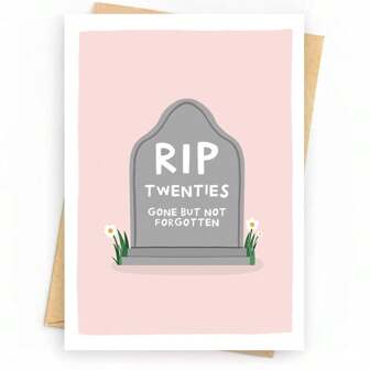 1/5 PCS，撕毁二十岁、三十岁生日、三十岁生日贺卡、有趣的生日贺卡、讽刺贺卡、粗鲁贺卡（含信封）