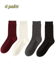 1pair/2pairs/3pairs/6pairs Women's Random Color Fashionable Bubble Pile Socks, Comfortable, Breathable, Classic, European Style, Knee-High, Casual Scrunch Socks, Fall