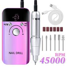 45,000 RPM Electric Nail File, Professional Nail Drill Machine, Portable Electric Nail Care Tool For Manicure, Pedicure & Cuticle Care