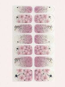 3D 花朵美甲贴纸、粉色水钻贴花、DIY 美甲饰品配件 - 彩色 - 查看 3