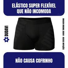 Black Boxer Briefs Kit 5 Units, Plain, Microfiber, High Quality. - 黑色 - 查看 4