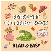 Libro para colorear de 40 hojas, pequeño, para rincones interiores, con dibujos animados y garabatos simples para el dormitorio