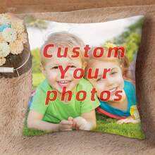 Personalized Photo Pillow Cover - Suitable For Home And Car Decor, Perfect Gift For Best Friends, Couples, Parents, Birthday, Valentine's Day - Machine Washable, Double-Sided Print, Zipper Closure - Ideal For Living Room And Bedroom
