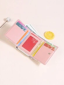 Portofel minimalist pentru femei, cu sigla cu litere, stil european și american