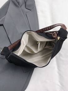 Bolsa de ombro balde fosco retrô feminina, grande capacidade, versátil