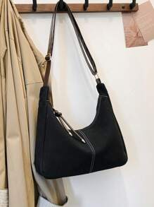 Bolsa de ombro balde fosco retrô feminina, grande capacidade, versátil