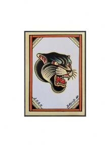 1buc Scandinav Clasic Epocă Artă de perete Colți Flori Fluturi Tatuaje Cranii HD Canvas Poster Printuri Acasă Dormitor Living Room Decor No Frame