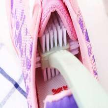 Bàn chải đánh giày cán dài hai đầu đa năng mới với 5 sợi lông mềm và bàn chải làm sạch lông cứng - Nhiều màu - Xem 4