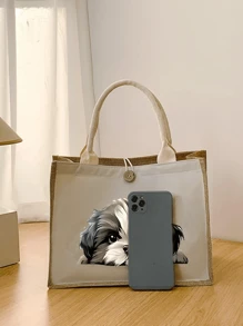 Bộ túi xách họa tiết cún con dễ thương, bao gồm túi đựng mỹ phẩm, ví nữ có khóa kéo, túi đựng đồ vệ sinh cá nhân thời trang khi đi du lịch, túi đựng cơm trưa, ba lô, túi đa năng dùng cho trường học, du lịch, đi biển. - Nhiều màu - Xem 7