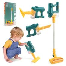 Kids Pretend Vacuum Cleaner Toy Set, Realistic Cleaning Simulation With Lights And Sounds