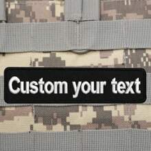 Custom Embroidery Name Tag Patch With Hhok And Loop Backing,Back To School Fashion - White - View 2