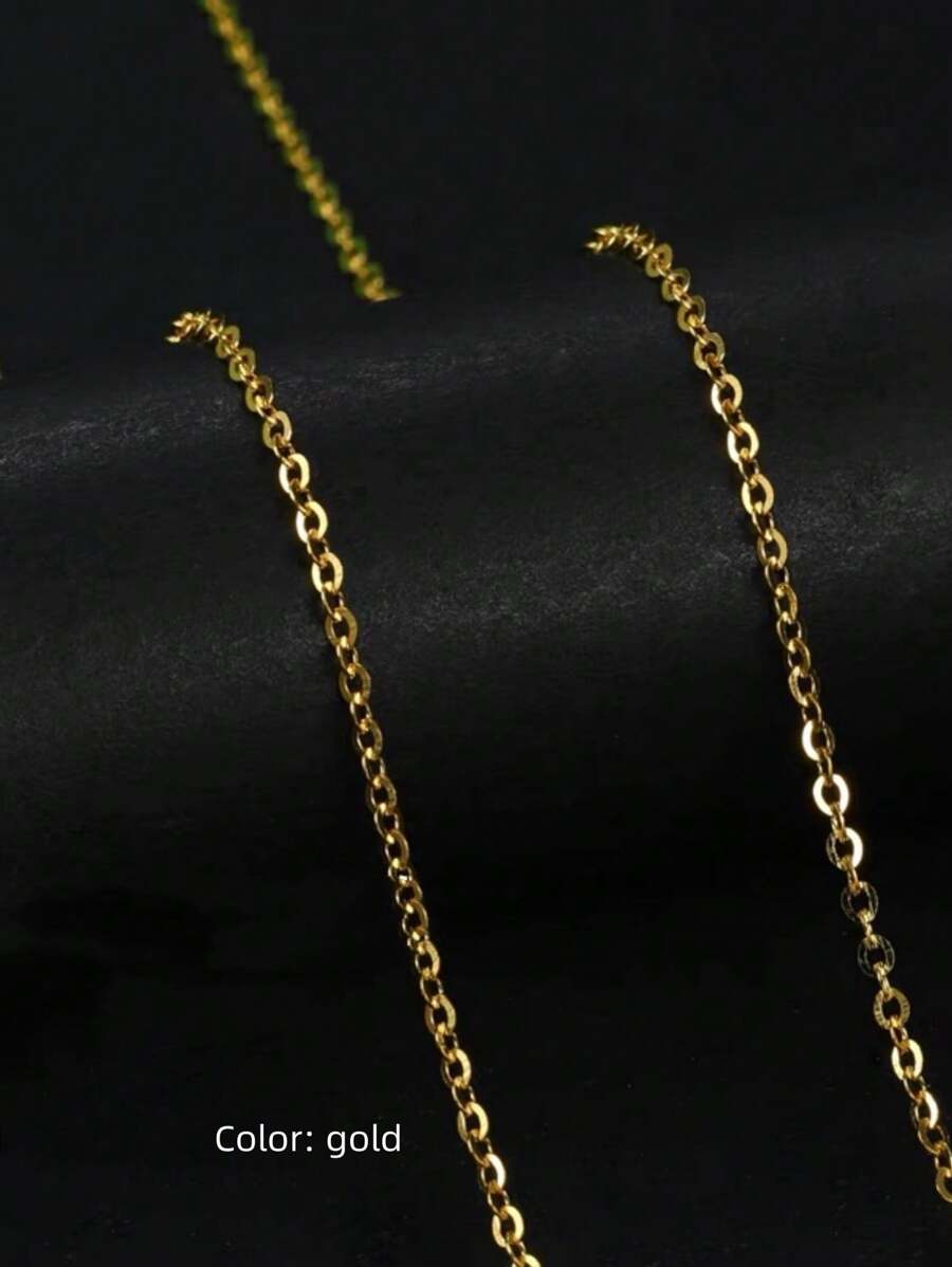 1pcs S925 Sterling Silver Chain Necklace Elegant Minimalist Design