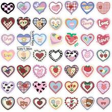 100 miếng dán hình trái tim nhỏ, miếng dán chống thấm nước cho hành lý, máy tính xách tay, đàn ghi ta, đồ trang trí DIY - Nhiều màu - Xem 6