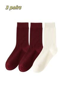 1pair/2pairs/3pairs/6pairs Women's Random Color Fashionable Bubble Pile Socks, Comfortable, Breathable, Classic, European Style, Knee-High, Casual Scrunch Socks, Fall