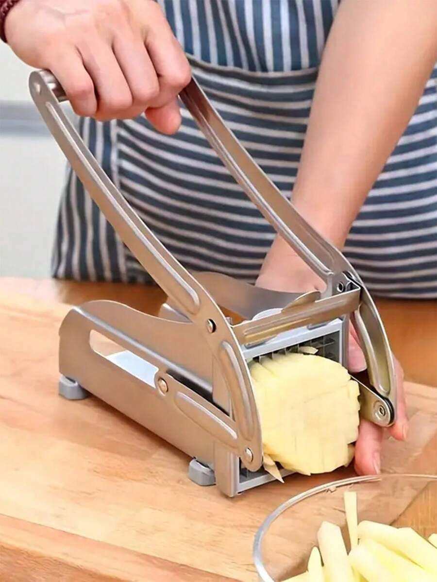 1 dụng cụ cắt khoai tây/dưa chuột/khoai tây chiên đa năng bằng thép không gỉ cho nhà bếp gia đình - Nhiều màu - Xem 1