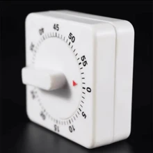 Cronómetro mecánico con cuerda de 60 minutos, temporizador de cuenta regresiva visual, recordatorio de tiempo con alarma de campana fuerte para cocina - Multicolor - Ver 4