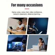 Microfone de Condensador Diafragma Pequeno USB para Streaming de Podcast em PC com Iluminação RGB, Tripé, Filtro Anti-Pop, Conectividade USB-C, Plug and Play