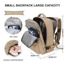 Backpack 40x30x20 Airplane, Ryanair Cabin Hand Luggage Backpack, Laptop Backpack For Aeroplane Travel, School Backpack - 灰色 - 查看 4