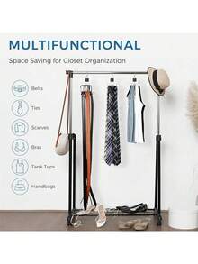 1 件装多用途旋转木质皮带挂钩，不锈钢衣柜收纳架，可放置皮带、胸罩、围巾、领带，时尚衣柜配件 - 彩色 - 查看 4