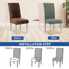 YSTYLE Stoelhoezen met rugleuning 2/4/6 stuks, stretch stoelhoezen voor woonkamer keuken, universele stretch stoelhoezen, moderne anti-kras stoelhoezen voor katten