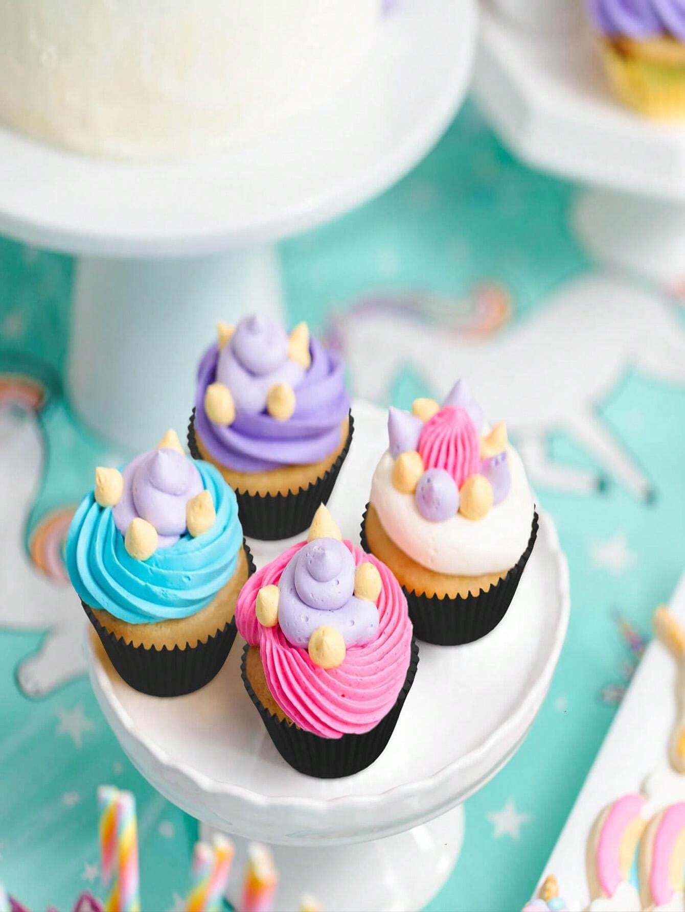 200 PCS Black Cupcake Liners Muffin Standard Size, Baking Cups