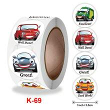 500 miếng dán phần thưởng cho trẻ em Quà tặng trang trí ngày lễ Miếng dán cuộn, Thích hợp để trang trí ván trượt, máy tính, cốc nước, mũ bảo hiểm, bàn làm việc, ốp điện thoại, hộp quà tặng, phong bì, miếng dán sáng tạo tự làm - Nhiều màu - Xem 6