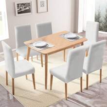 Ystyle Chair Covers With Backrest 6 Pieces, Stretch Chair Covers Living Room Kitchen, Universal Stretch Chair Covers, Modern Anti-Scratch Cat Chair Covers - White - View 4