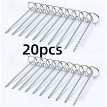 6/10/20 件套多功能空气炸锅不锈钢烤肉串，可重复使用，适用于烧烤、烤箱、防水垂直烧烤配件，适用于空气炸锅，非常适合烹饪、用餐和露营 - 彩色 - 查看 14
