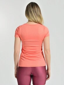BABYLOOK WOMEN'S FITNESS T-SHIRT - Coral Pink - View 2