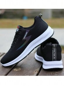 Breathable Mesh Casual Sneakers For Men, Lightweight, Odor-Resistant, All Season, Running Shoes, Non-Slip, Fashionable,