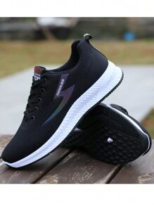 Breathable Mesh Casual Sneakers For Men, Lightweight, Odor-Resistant, All Season, Running Shoes, Non-Slip, Fashionable,