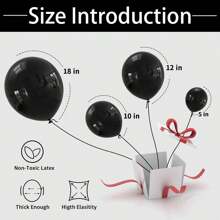 18/12/10/5-Inch Latex Balloons In Various Colors, Matte Balloons, Metal Balloons For Birthdays, Anniversaries, Wedding Party Decorations, Christmas And Halloween Decorations