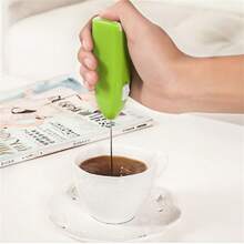 1 Piece Mini Portable Blender Coffee Milk Frother Whisk Foamer Battery Powered - Hitam - View 7