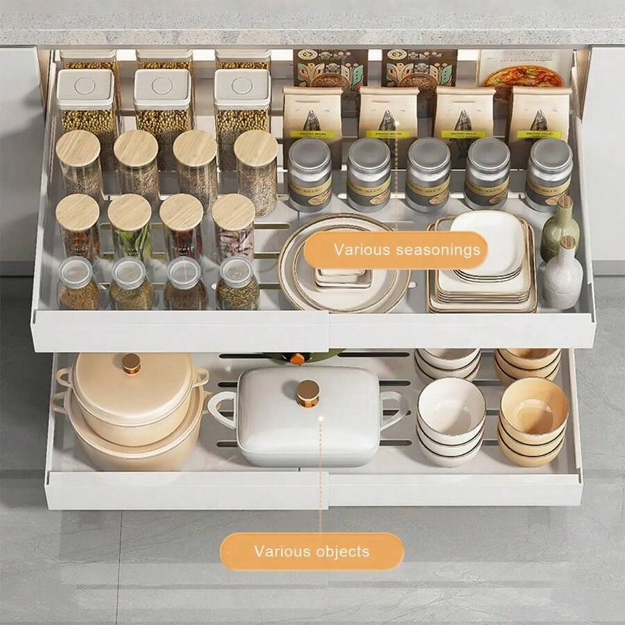 Expandable Pull Out Organizer Metal Stick Slide Out Drawers